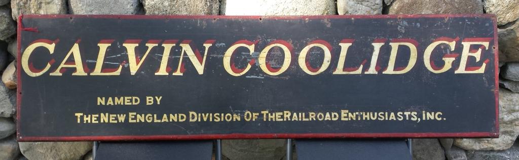Calvon Coolidge name plate